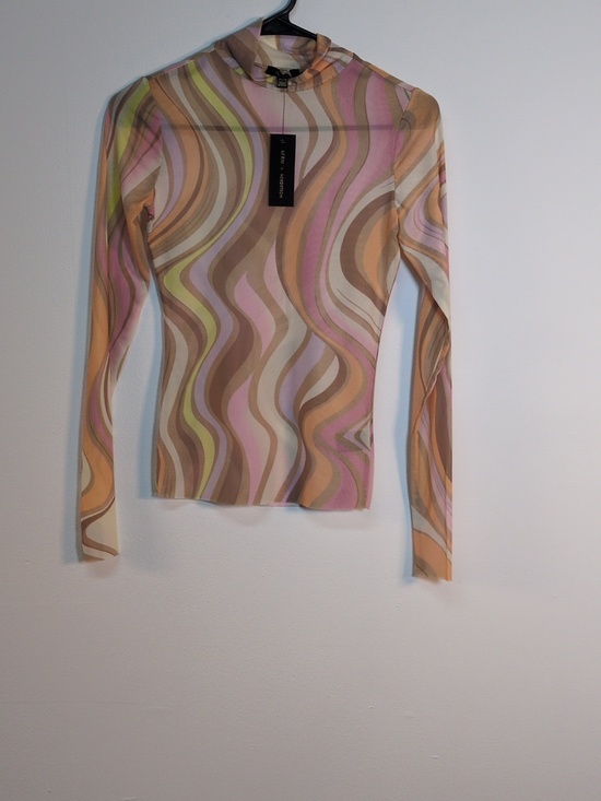 NEW AFRM Sunny Summer Marble Long Sleeve Shirt, Size S - Picture 2 of 9